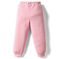 Babyhug Disney Full Sleeve Front Open Thermal Vest & Pant Set With Minnie Mouse Graphic - Pink
