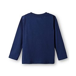 Babyhug 100% Single Jersey Knit Full Sleeves T-Shirt with Animal Graphics - Navy Blue