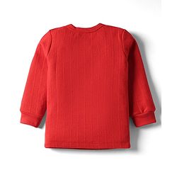 Babyhug Disney Full Sleeve Thermal Vest With Minnie Mouse Graphic - Red