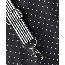 Babyhug Cotton Woven Full Sleeves Polka Dots Print Party Shirt with Suspender & Bow - Black
