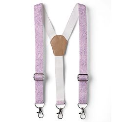 Babyhug Cotton Woven Full Sleeves Party Shirt with Suspender & Bow - Purple