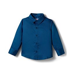 Babyhug Cotton Woven Full Sleeves Solid Color Shirt with Bow & Suspender - Blue