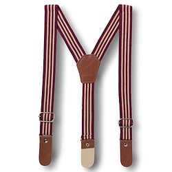 Babyhug Cotton Woven Full Sleeves Solid Party Shirt & Trouser Set With Bow & Suspender - Maroon