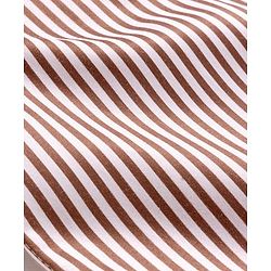 Babyhug Woven Full Sleeves Striped Party Shirt & Trouser Set With Bow & Suspender - Brown