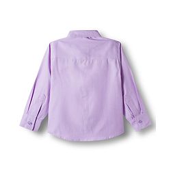 Babyhug Cotton Woven Full Sleeves Poplin Solid Party Shirt & Stretchable Trouser With Bow & Suspender - Purple & Cream