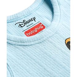 Babyhug Disney Sleeveless Thermal Vest & Pant with Lion King Graphic - Light Blue