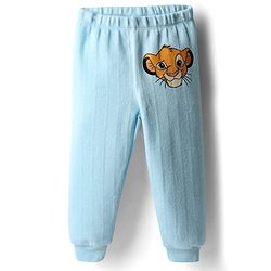 Babyhug Disney Sleeveless Thermal Vest & Pant with Lion King Graphic - Light Blue