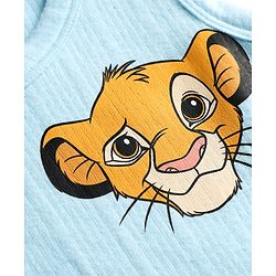 Babyhug Disney Sleeveless Thermal Vest & Pant with Lion King Graphic - Light Blue