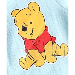 Babyhug Disney Full Sleeve Front Open Thermal Vest with Winnie the Pooh Graphic - Light Blue