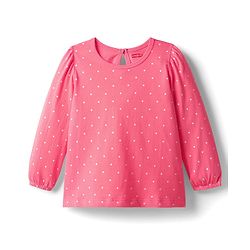 Babyhug 100% Cotton Knit Full Sleeves T-Shirt with Polka Dot Print - Pink