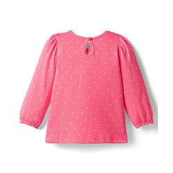 Babyhug 100% Cotton Knit Full Sleeves T-Shirt with Polka Dot Print - Pink