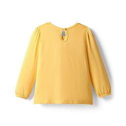 Babyhug 100% Cotton Knit Full Sleeves T-Shirt with Bow Print - Yellow