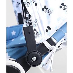 Babyhug Disney Mickey Mouse Rocking chair- Light Blue| Multi-Functional Rocker, Dining Chair, Walker, Cart & Seat| Reclining Seat| Infants & Toddlers of 0 to 3 Yrs| Wheels with Lock| Safety Harness