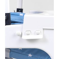 Babyhug Disney Mickey Mouse Rocking chair- Light Blue| Multi-Functional Rocker, Dining Chair, Walker, Cart & Seat| Reclining Seat| Infants & Toddlers of 0 to 3 Yrs| Wheels with Lock| Safety Harness