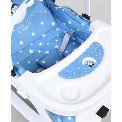 Babyhug Disney Mickey Mouse Rocking chair- Light Blue| Multi-Functional Rocker, Dining Chair, Walker, Cart & Seat| Reclining Seat| Infants & Toddlers of 0 to 3 Yrs| Wheels with Lock| Safety Harness