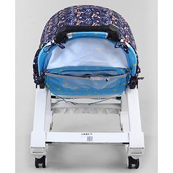 Babyhug Disney Mickey Mouse Rocking chair- Light Blue| Multi-Functional Rocker, Dining Chair, Walker, Cart & Seat| Reclining Seat| Infants & Toddlers of 0 to 3 Yrs| Wheels with Lock| Safety Harness
