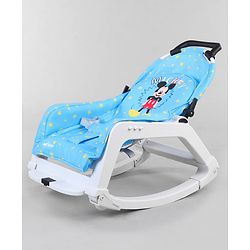 Babyhug Disney Mickey Mouse Rocking chair- Light Blue| Multi-Functional Rocker, Dining Chair, Walker, Cart & Seat| Reclining Seat| Infants & Toddlers of 0 to 3 Yrs| Wheels with Lock| Safety Harness