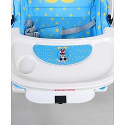 Babyhug Disney Mickey Mouse Rocking chair- Light Blue| Multi-Functional Rocker, Dining Chair, Walker, Cart & Seat| Reclining Seat| Infants & Toddlers of 0 to 3 Yrs| Wheels with Lock| Safety Harness