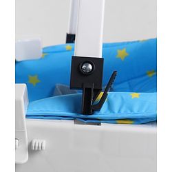 Babyhug Disney Mickey Mouse Rocking chair- Light Blue| Multi-Functional Rocker, Dining Chair, Walker, Cart & Seat| Reclining Seat| Infants & Toddlers of 0 to 3 Yrs| Wheels with Lock| Safety Harness