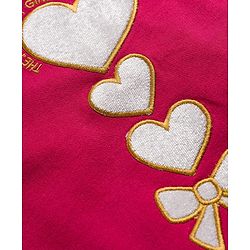 Babyhug Looper Knit Full Sleeves Rib at Neck Top & Jeans Set with Heart Print - Red & Blue