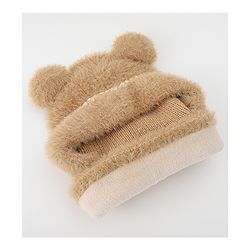 Babyhug Monkey Cap With Ear Applique Khaki - 12 cm Diameter