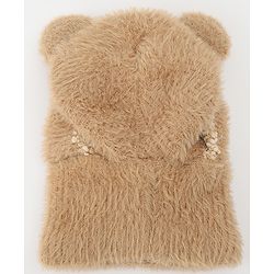 Babyhug Monkey Cap With Ear Applique Khaki - 12 cm Diameter