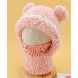 Babyhug Monkey Cap With Ear Applique Khaki - 12 cm Diameter
