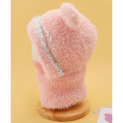 Babyhug Monkey Cap With Ear Applique Khaki - 12 cm Diameter