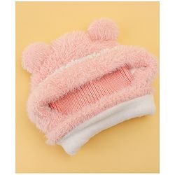 Babyhug Monkey Cap With Ear Applique Khaki - 12 cm Diameter