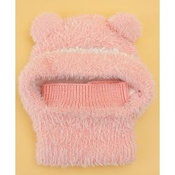 Babyhug Monkey Cap With Ear Applique Khaki - 12 cm Diameter