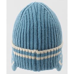 Babyhug Knitted Woollen Cap & Muffler With Text Embroidery Light Blue - Diameter 12.5 cm