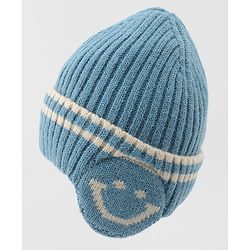 Babyhug Knitted Woollen Cap & Muffler With Text Embroidery Light Blue - Diameter 12.5 cm