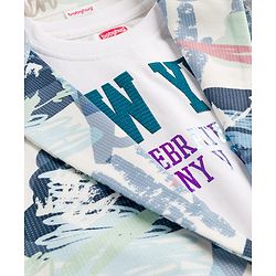 Babyhug Knit Full Sleeves Abstract Printed Blazer with T-Shirt - Multicolor