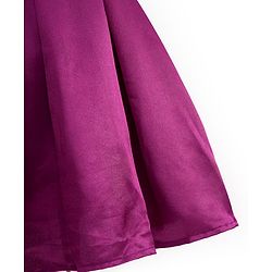 Babyhug Satin Woven Sleeveless Party Dress with Bow Applique - Purple