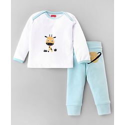 Babyhug Premium 100 % Cotton New Born Clothing Gift Set Sea Breeze Theme Blue - Pack of 8| Full Sleeve Set| Onesie| Cap Bibs Mitten & Booties| Essential Clothing for 0 to 6 months