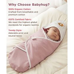 Babyhug Premium 100 % Cotton New Born Clothing Gift Set Astronaut Theme Brown - Pack of 8| Full Sleeve Set| Hooded Wrapper| Cap Bibs Mitten & Booties| Essential Clothing for 0 to 6 months