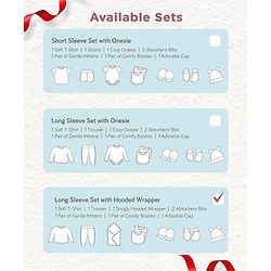 Babyhug Premium 100 % Cotton New Born Clothing Gift Set Astronaut Theme Brown - Pack of 8| Full Sleeve Set| Hooded Wrapper| Cap Bibs Mitten & Booties| Essential Clothing for 0 to 6 months