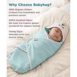 Babyhug Premium 100 % Cotton New Born Clothing Gift Set Astronaut Theme Brown - Pack of 8| Full Sleeve Set| Hooded Wrapper| Cap Bibs Mitten & Booties| Essential Clothing for 0 to 6 months