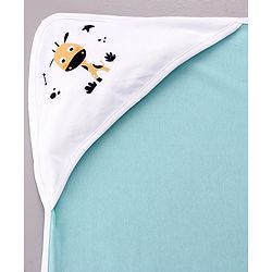 Babyhug Premium 100 % Cotton New Born Clothing Gift Set Astronaut Theme Brown - Pack of 8| Full Sleeve Set| Hooded Wrapper| Cap Bibs Mitten & Booties| Essential Clothing for 0 to 6 months