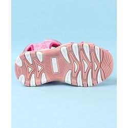 Cute Walk by Babyhug Velcro Closure Sandals with Floral Print - Pink