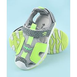 Cute Walk by Babyhug Printed Sandals with Velcro Closure - Grey
