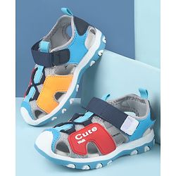 Cute Walk by Babyhug Sandals with Velcro Closure - Light Blue