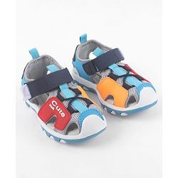 Cute Walk by Babyhug Sandals with Velcro Closure - Light Blue