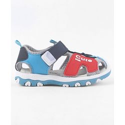 Cute Walk by Babyhug Sandals with Velcro Closure - Light Blue