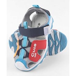 Cute Walk by Babyhug Sandals with Velcro Closure - Light Blue