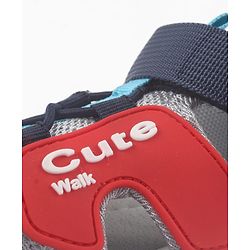 Cute Walk by Babyhug Sandals with Velcro Closure - Light Blue