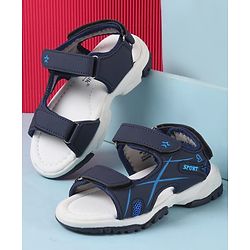 Cute Walk by Babyhug Velcro Closure Sandals with Sport Applique - Blue