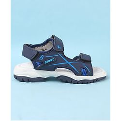 Cute Walk by Babyhug Velcro Closure Sandals with Sport Applique - Blue