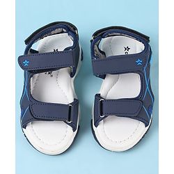 Cute Walk by Babyhug Velcro Closure Sandals with Sport Applique - Blue