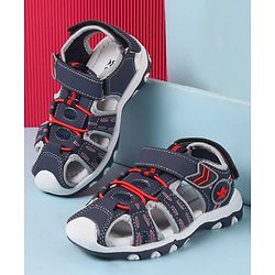 Cute Walk by Babyhug Velcro Closure Sandals - Navy Blue